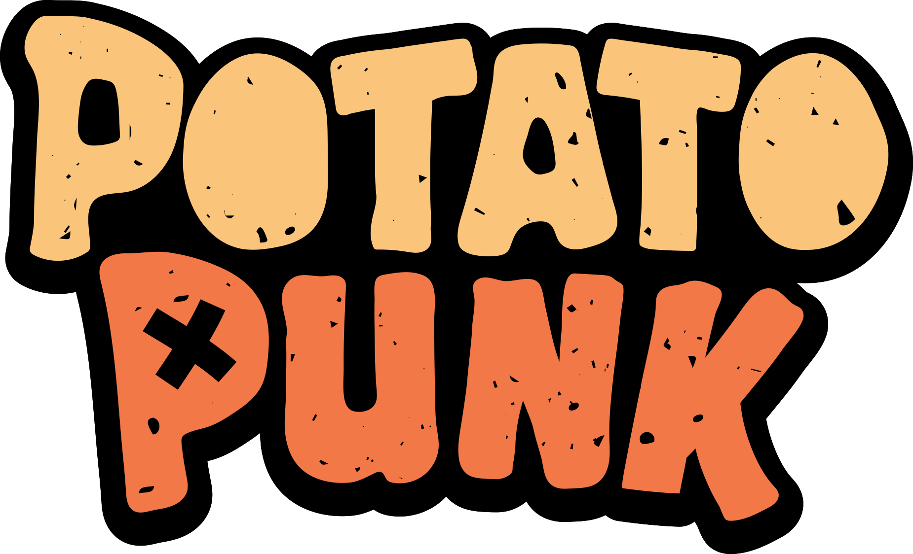 potato punk logo with color